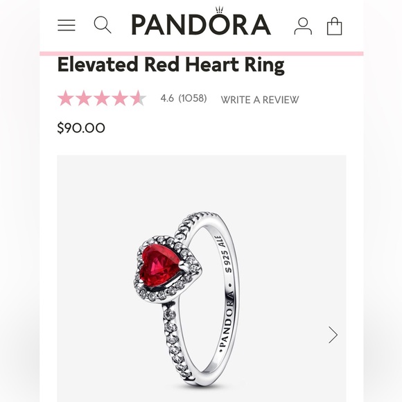 Red Heart ring - Picture 3 of 3